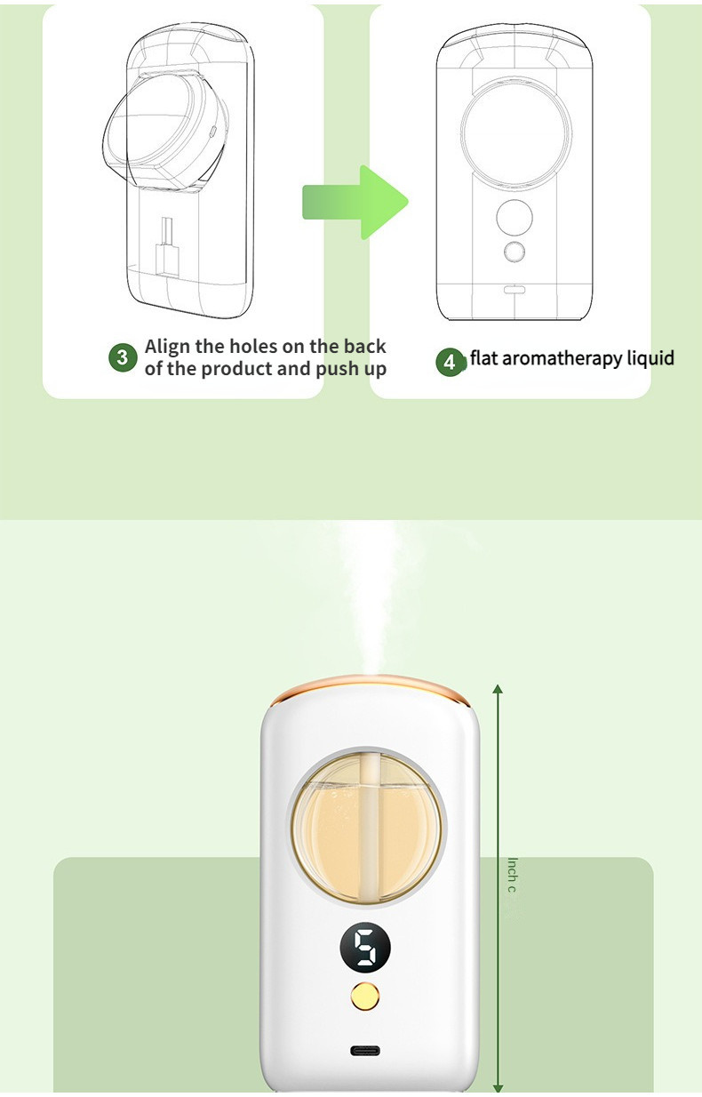 Digital Display Automatic Air Purifier Diffuse Essential Oils ...