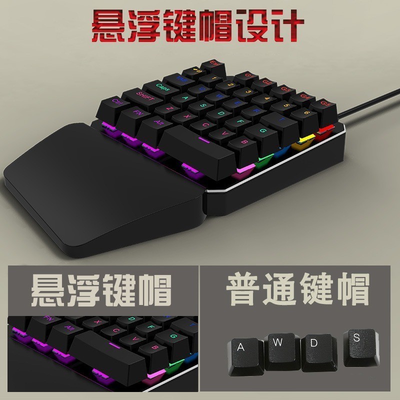 Jxck9 Single Mobile Phone Mechanical Keyboard Wired 2m USB Interface ...