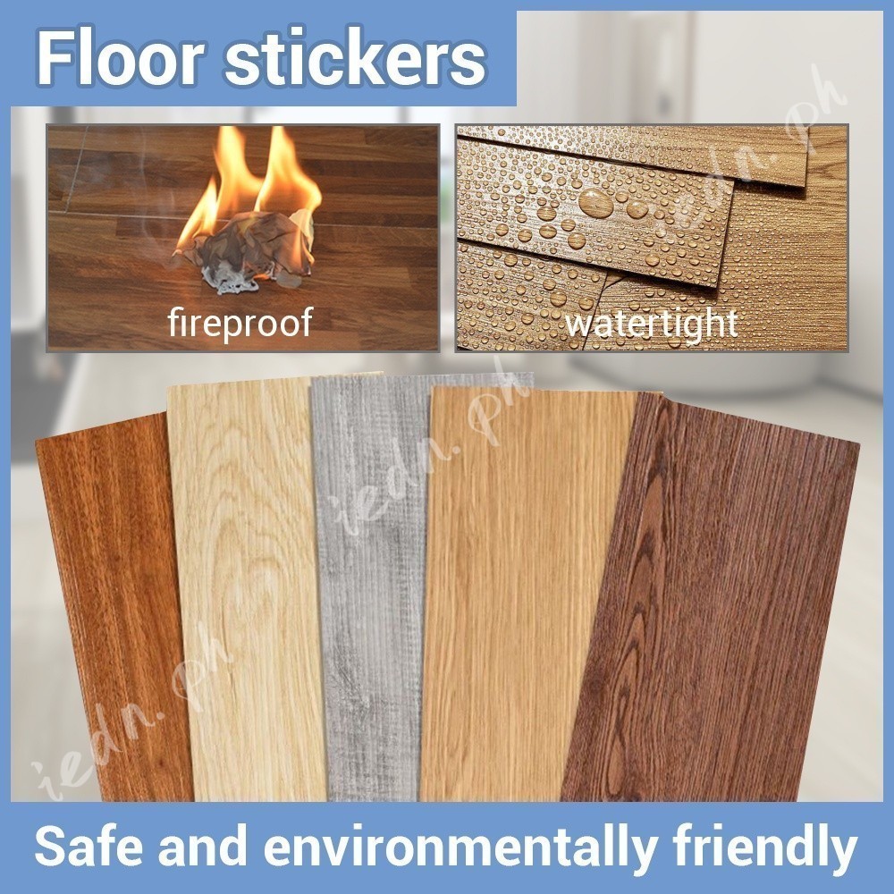 Floor Mat Stickers Waterproof Self Adhesive PVC Wooden Vinyl Plank ...