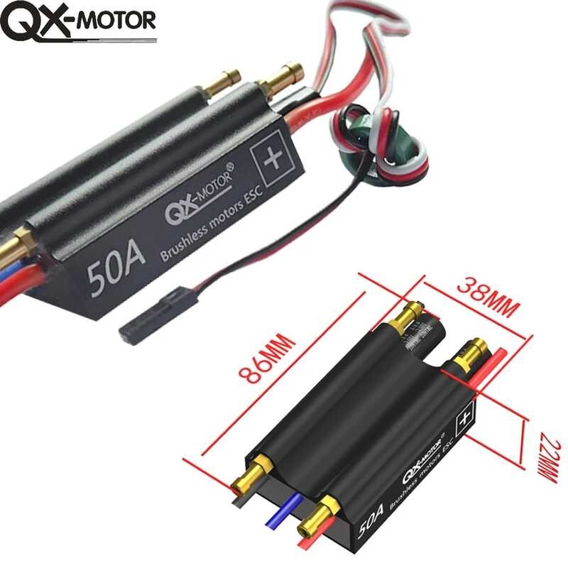 Qx-Motor Waterproof Brushless ESC 2-6S 50A 120A Speed Controller For RC ...