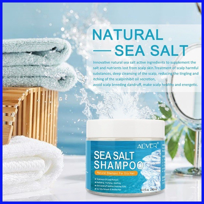 Aliver Sea Salt Shampoo Anti Dandruff Hair Treatment Shampoo For Scalp 