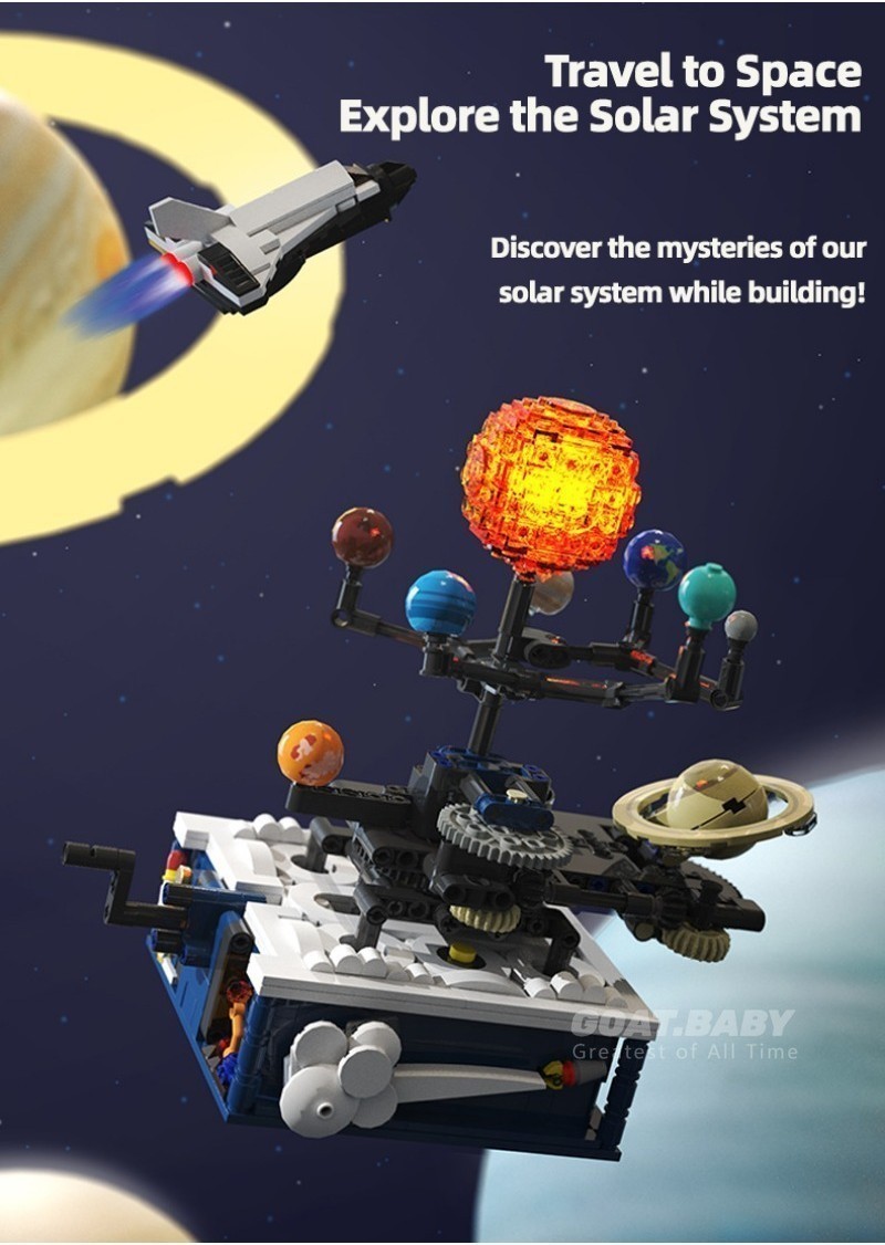755pcs Rotation Solar System Building Blocks Set Educational Toys for ...