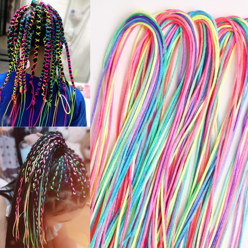 32Pcs Hair Braids Colorful Hair Wrap String Assorted Gradient Color ...