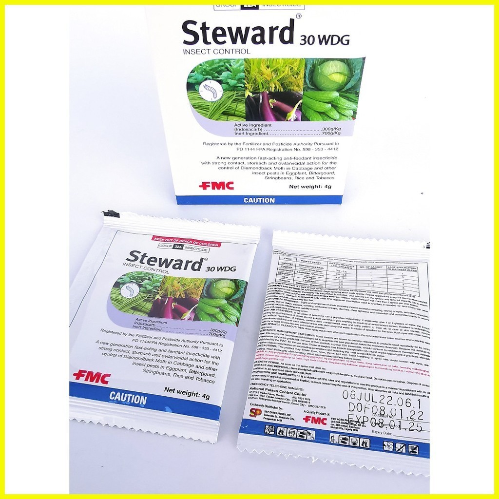 ☂ Steward 30 WDG Insecticide 4grams FMC (sold per sachet) | Shopee ...