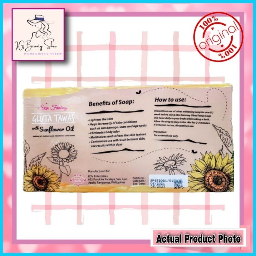 Skin Fantasy Gluta Tawas With Sunflower oil Soap Shopee Philippines
