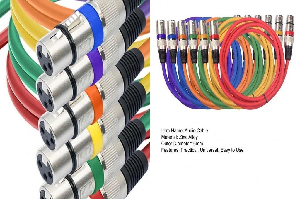 Wireless Microphone Installation Cable Xlr Microphone Cable 6pcs Xlr