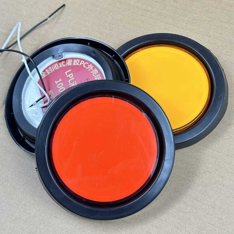 LCD LED Trailer Rear Tail Light Rubber Light Circular Three Color ...
