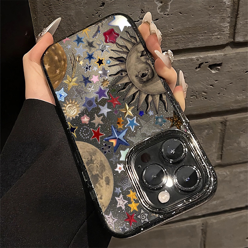 Unique Colorful Stars and Moon Personality Compatible for Iphone 12 16 ...