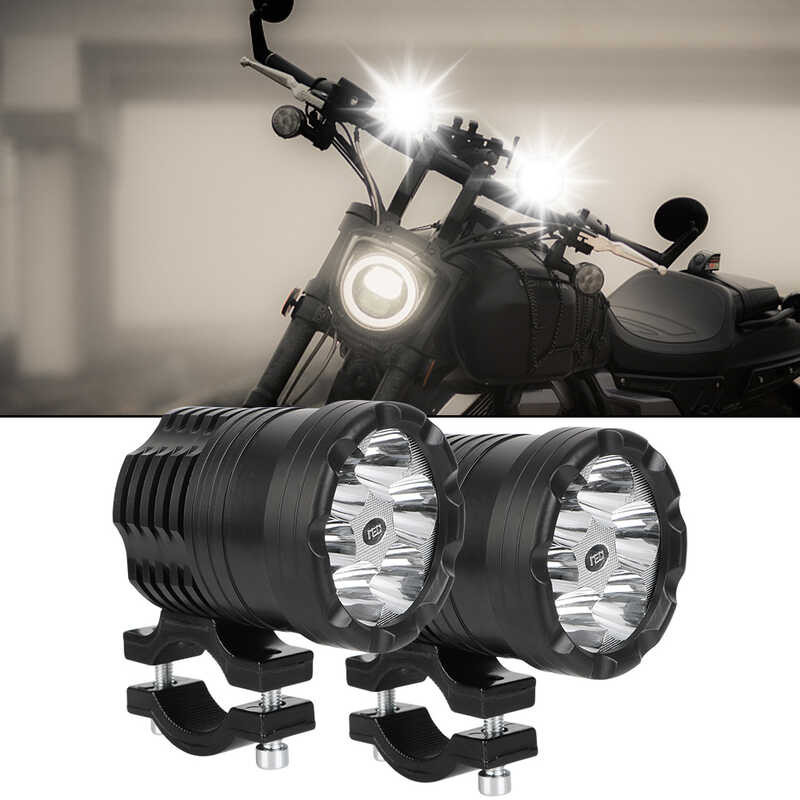 Para Sa Honda Kawasaki Cafe Racer LED Headlight Spotlight Motorcycle ...
