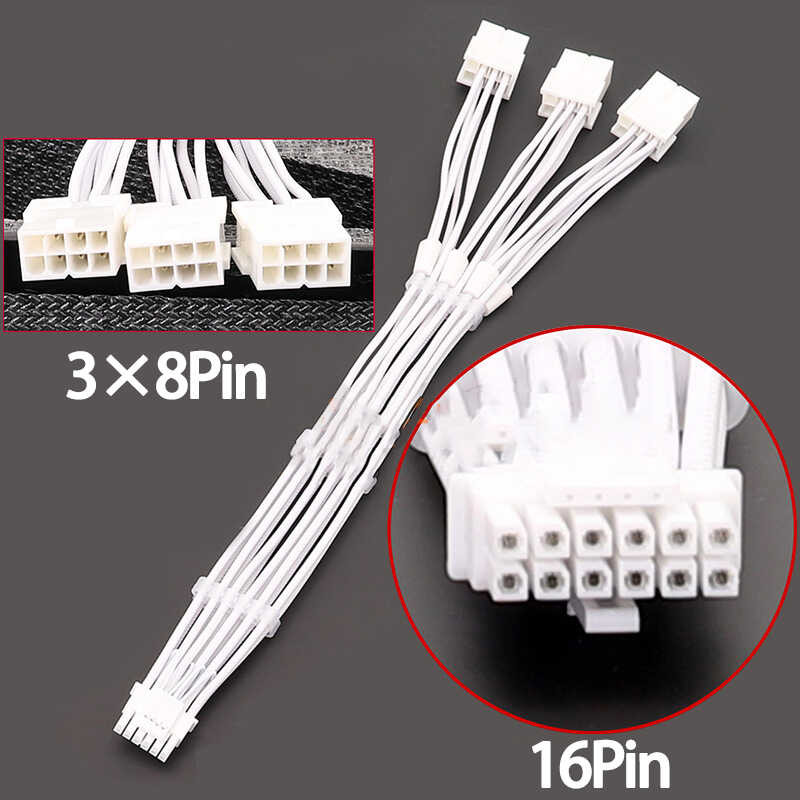 cs 16P card power cable 3 * 8Pin to 12+4 graphics card cable 12VHPWR ...