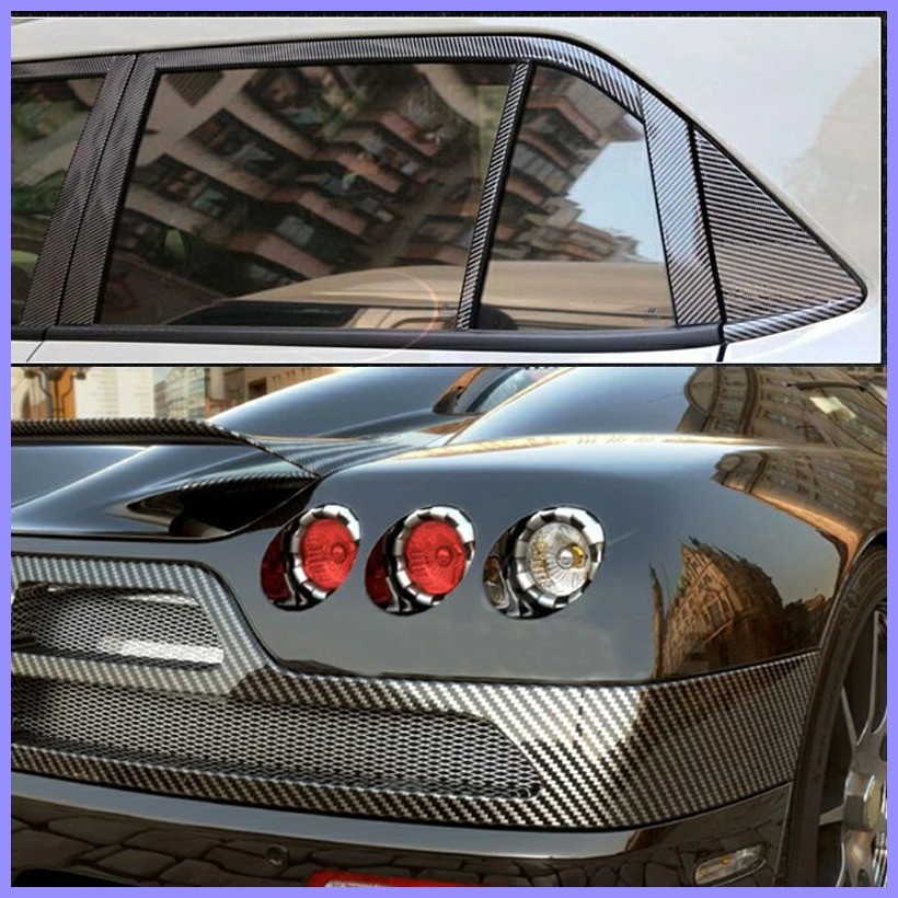 ♨ ﹍ ♥ 3D 6D Carbon Fiber Vinyl Wrap Film Car Wrapping Foil Console ...
