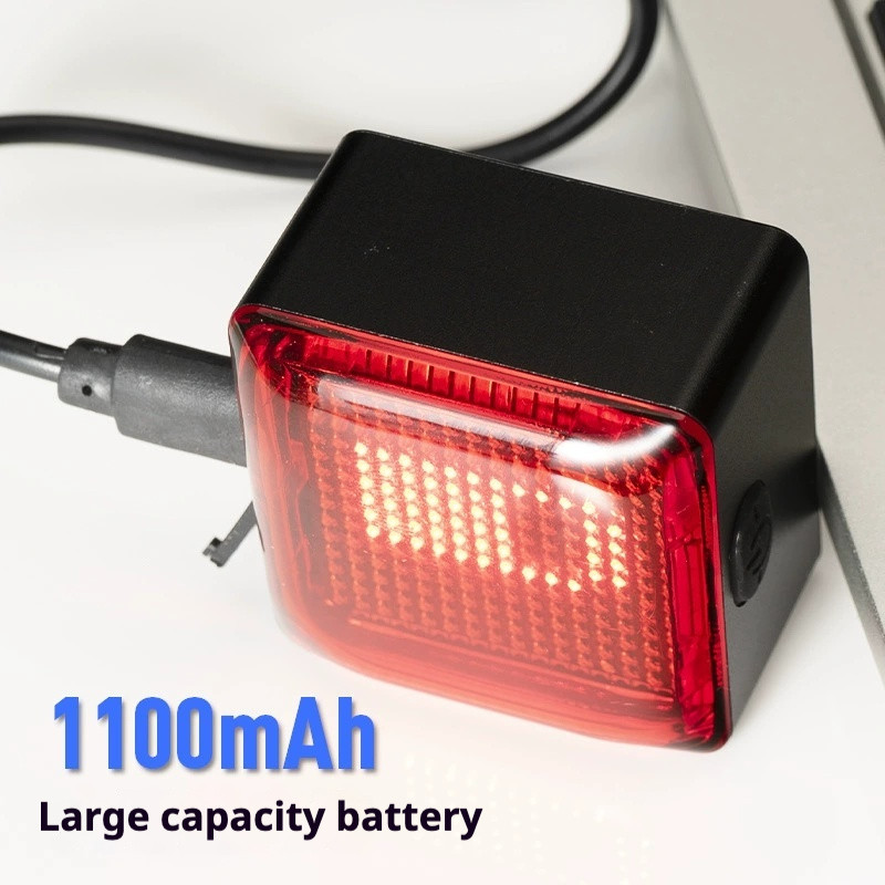 Smart Brake Sensor Taillight Editable Expression Mountain Bike High ...