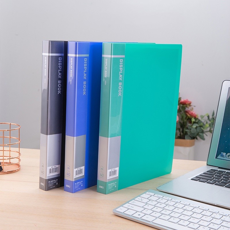 Deli A4 File Folder E6009 Display Book Loose-Leaf Data Document Storage ...