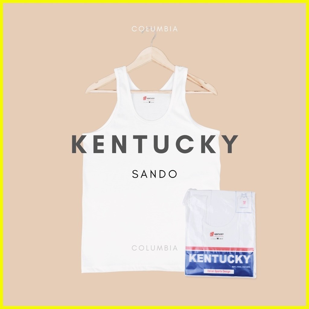 KENTUCKY White Sando Plain 1PC [SAME DAY SHIPPING] | Shopee Philippines