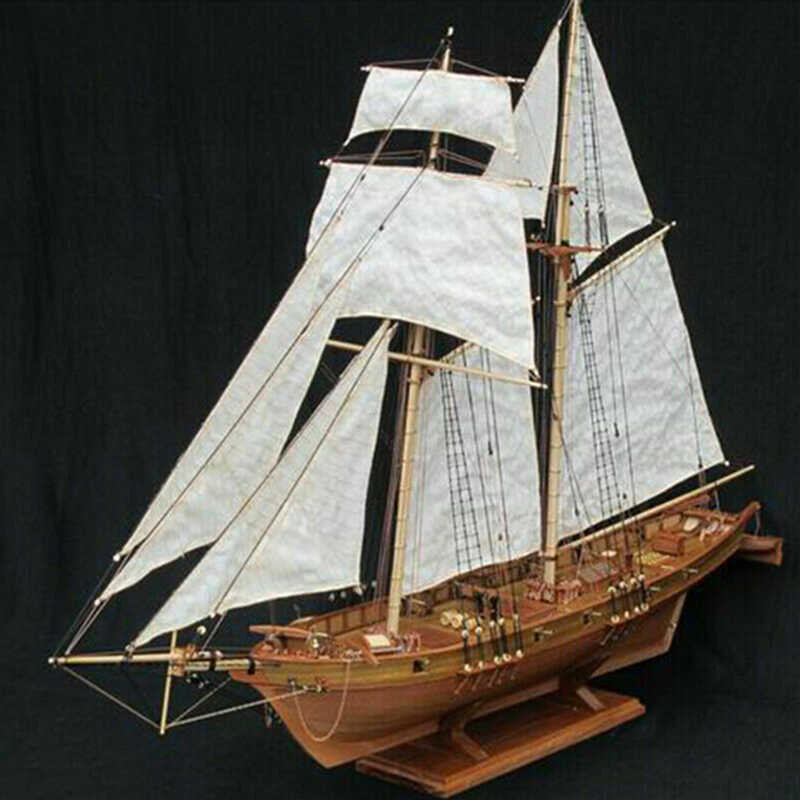 Handmade Sailboat Ship Kits 1:100 Scale DIY Home Decoration Boat Gift ...