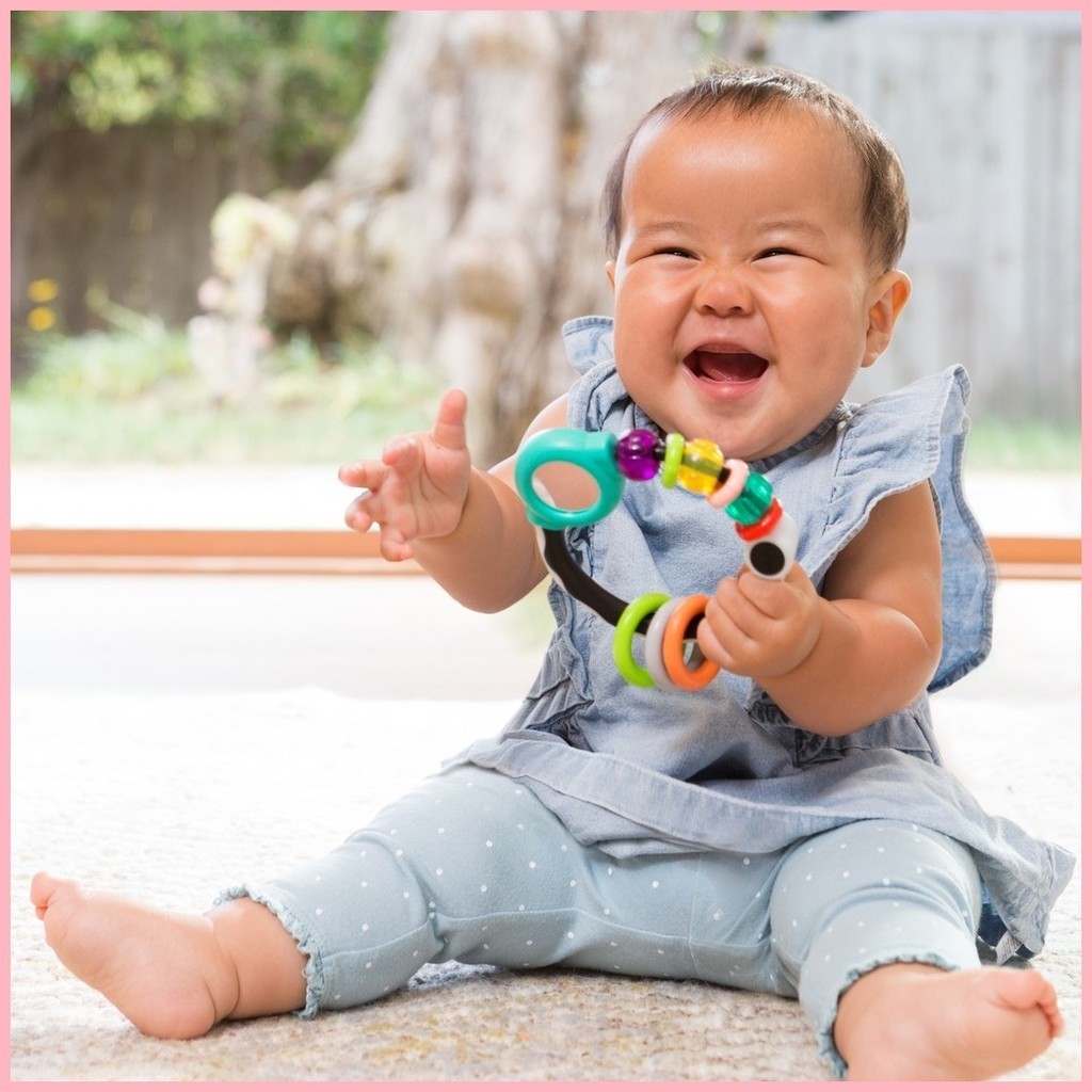 Infantino Shake & Spin Rattling Ring (BPAFree) Baby Rattle with MiniMirror Shopee Philippines