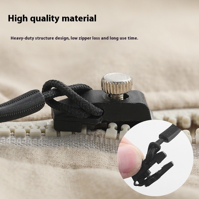 6pcs Zipper Repairer Pulls Replacement Set Removable Nylon Coil Sliders ...