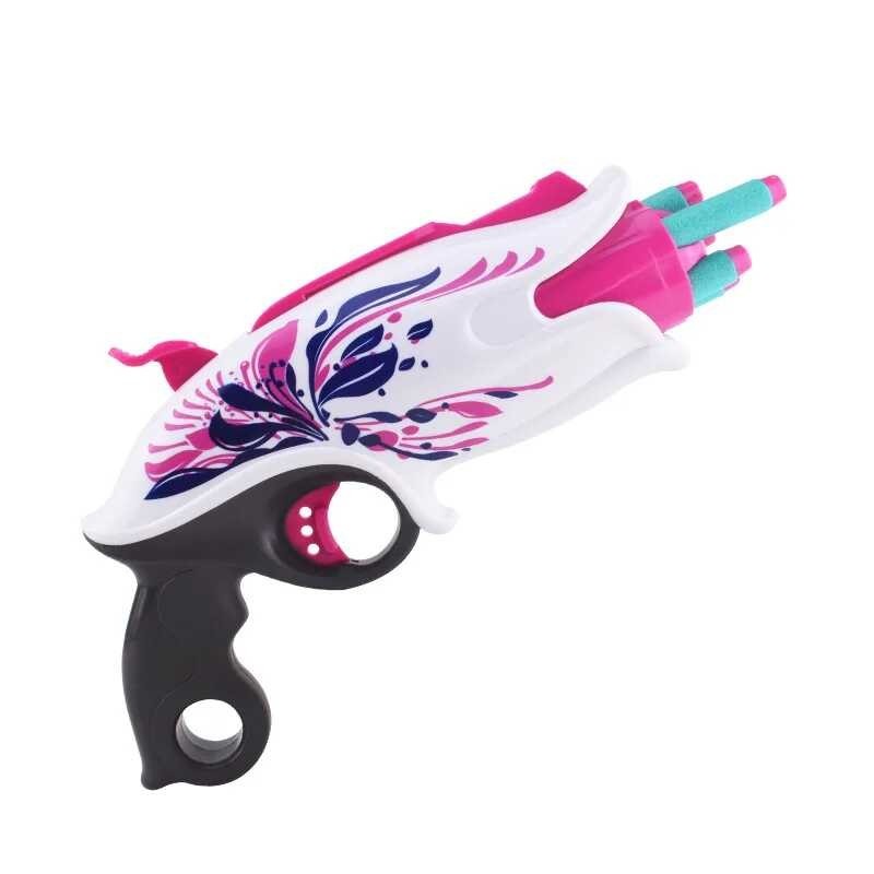 Pink Toy s Foam Dart Blaster Pistol Soft Bullet Shooting Model Launcher ...
