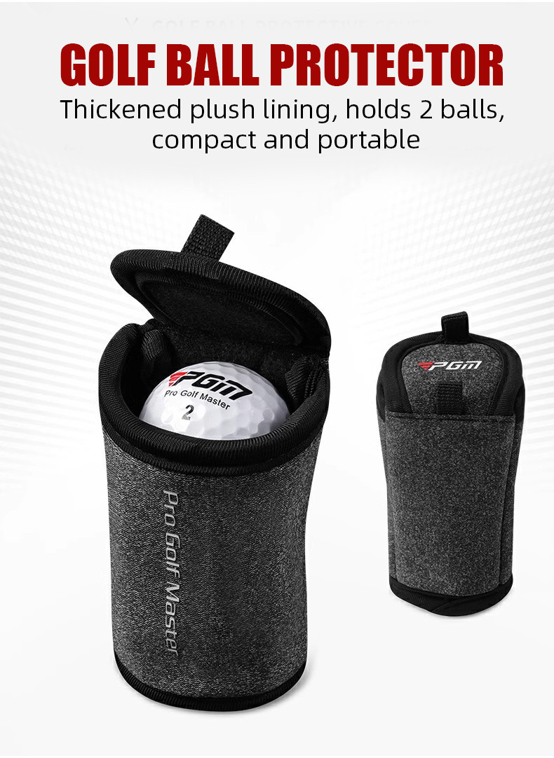 PGM Golf Ball Protection Case Men's and Women's Waist Bag Ball Clip Can ...