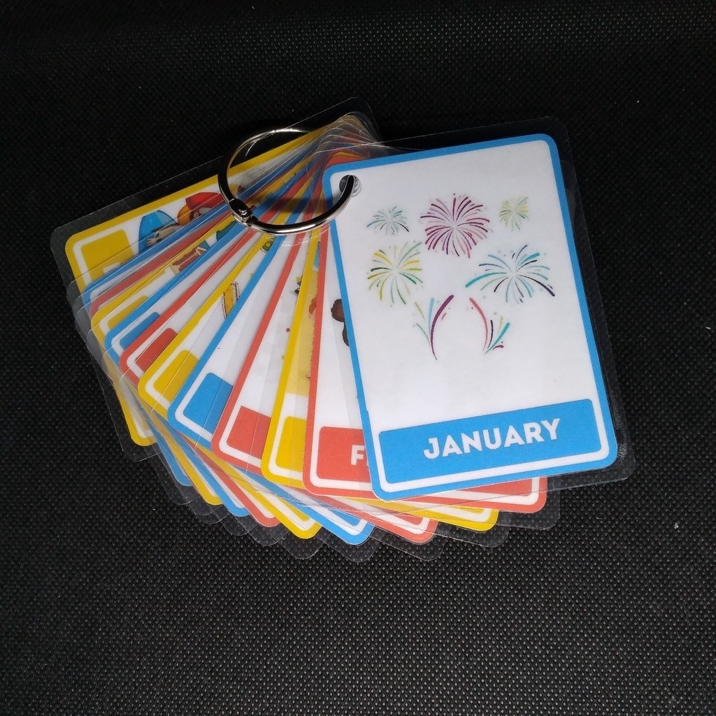 Laminated Flashcards Months of the Year 12pcs | Shopee Philippines