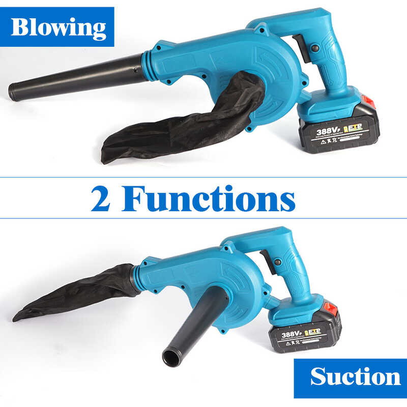 ⊙ Cordless Electric Blower 2 In 1 Air Blower&Suction Handheld Leaf ...