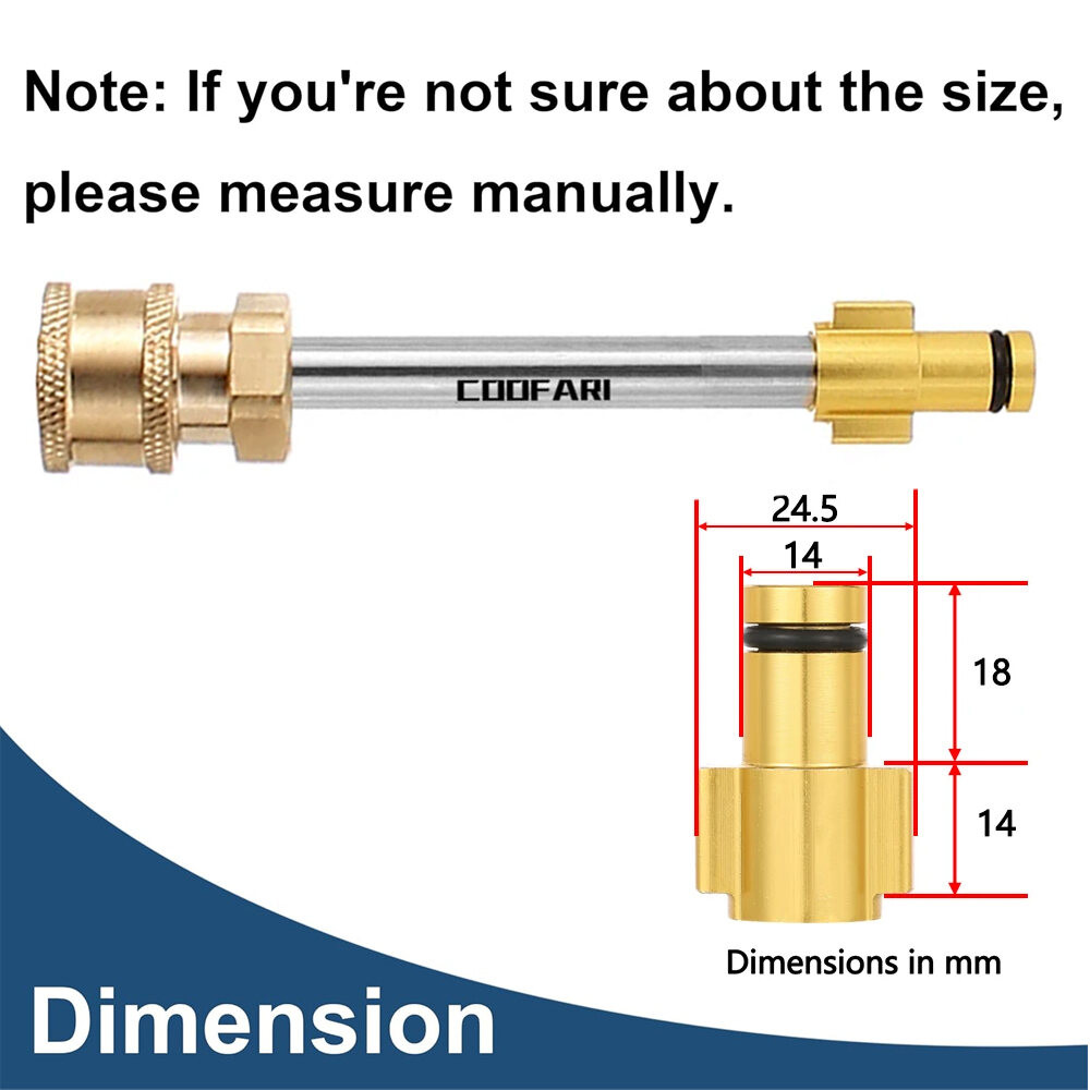 Pressure Washer Adapter 3600 PSI 1/4in Quick Disconnect Car Wash ...