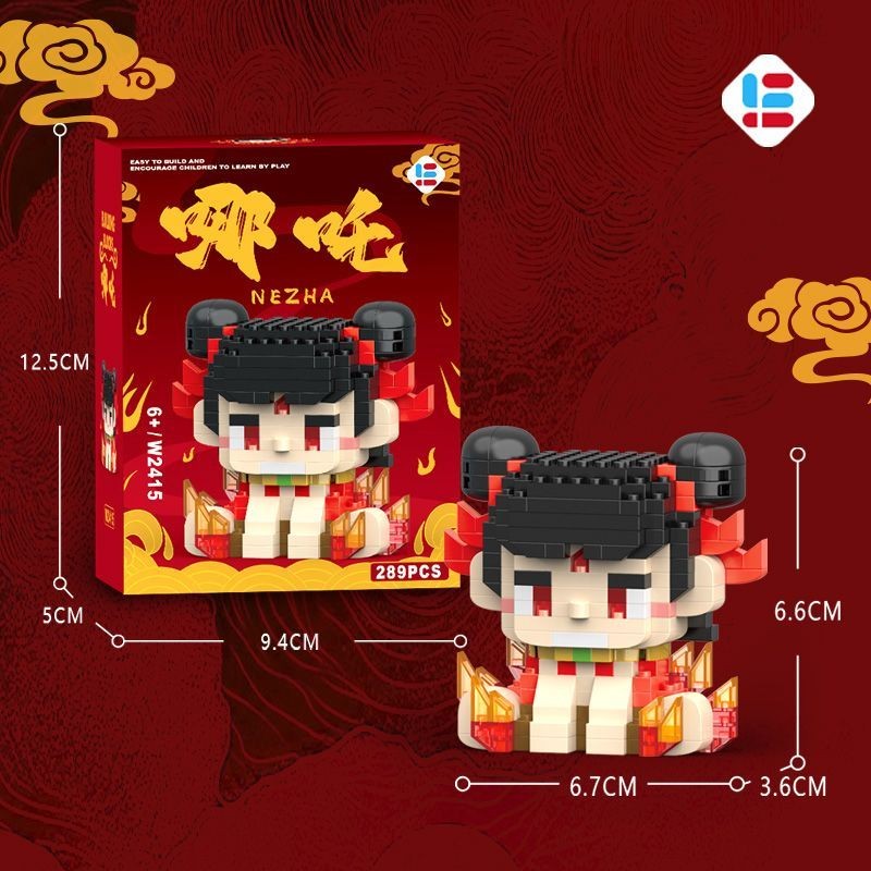 [CNY] Nezha Building Blocks Micro-Particle Building Blocks Boiled C ...