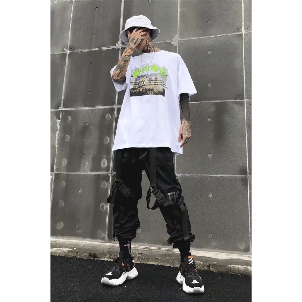 Streamer function trousers long pants boys dark hip-hop hip-hop multi ...