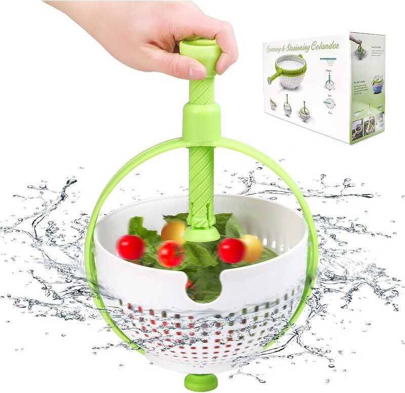 Drainer Basket Folding Fruit & Vegetable Centrifuge Salad Spinner Gamit