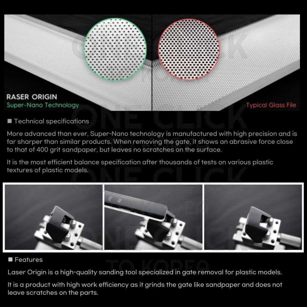 GUNPRIMER RASER ORIGIN Gate Remover | Precision Glass File V1.5 ...