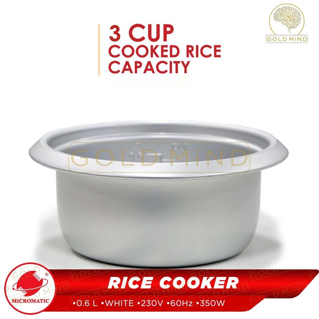 Micromatic Rice Cooker 0.6l (Plain White) - Yellow Elephant | Shopee ...