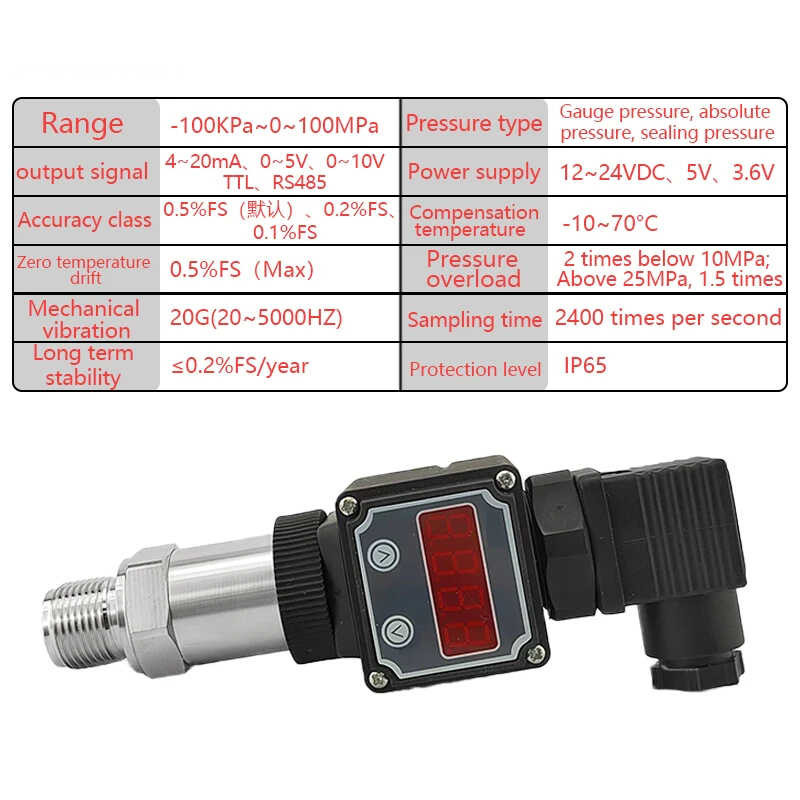 A WD High-Precision Diffusion Silicon Chip Pressure Sensor With Digital ...