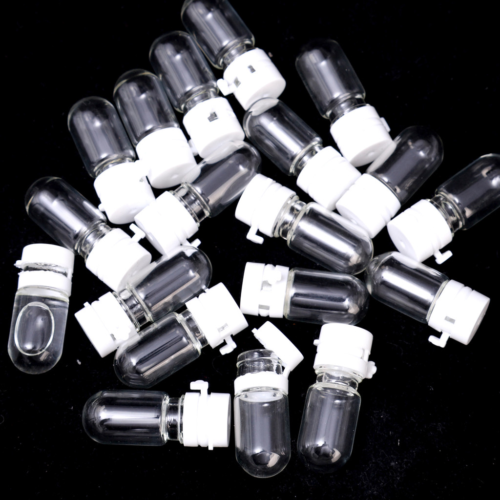 Mini Glass Bulb Sample Subpackage Bottles - Flip Cover Essential ...