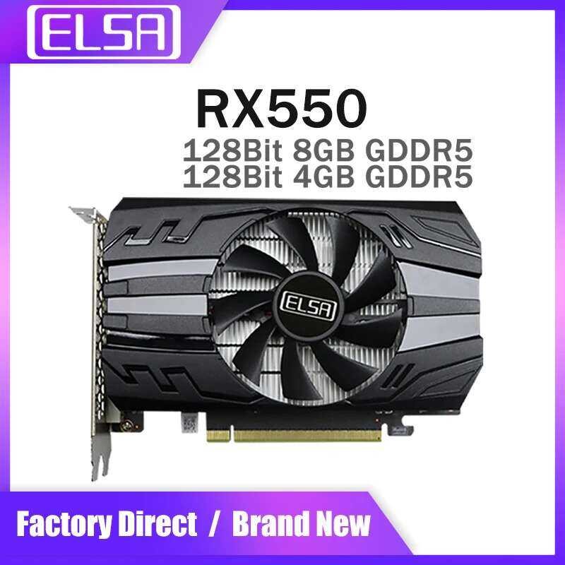Yy ELSA New AMD RX 550 Gddr5 4Gb / 8Gb Graphics 128Bit GPU Rx550 ...