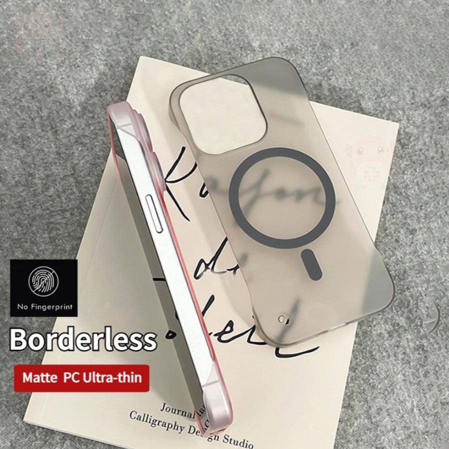 Borderless Matte Ultra-Thin Clear Magnetic Casing For iPhone 17 16 15 ...