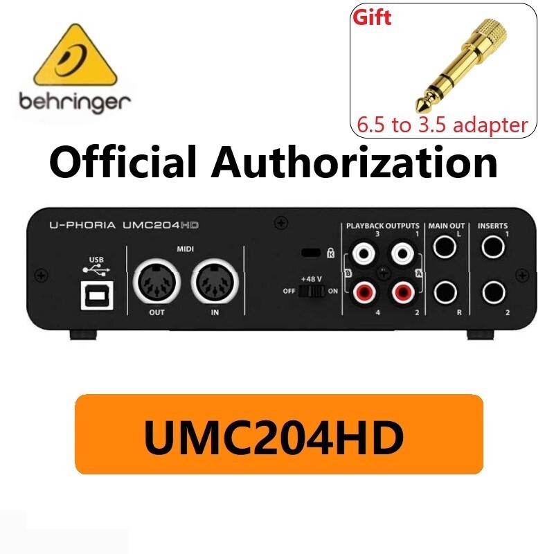 Behringer U-Phoria UMC204HD Audiophile 2x4, 24-Bit/192 kHz USB Audio ...