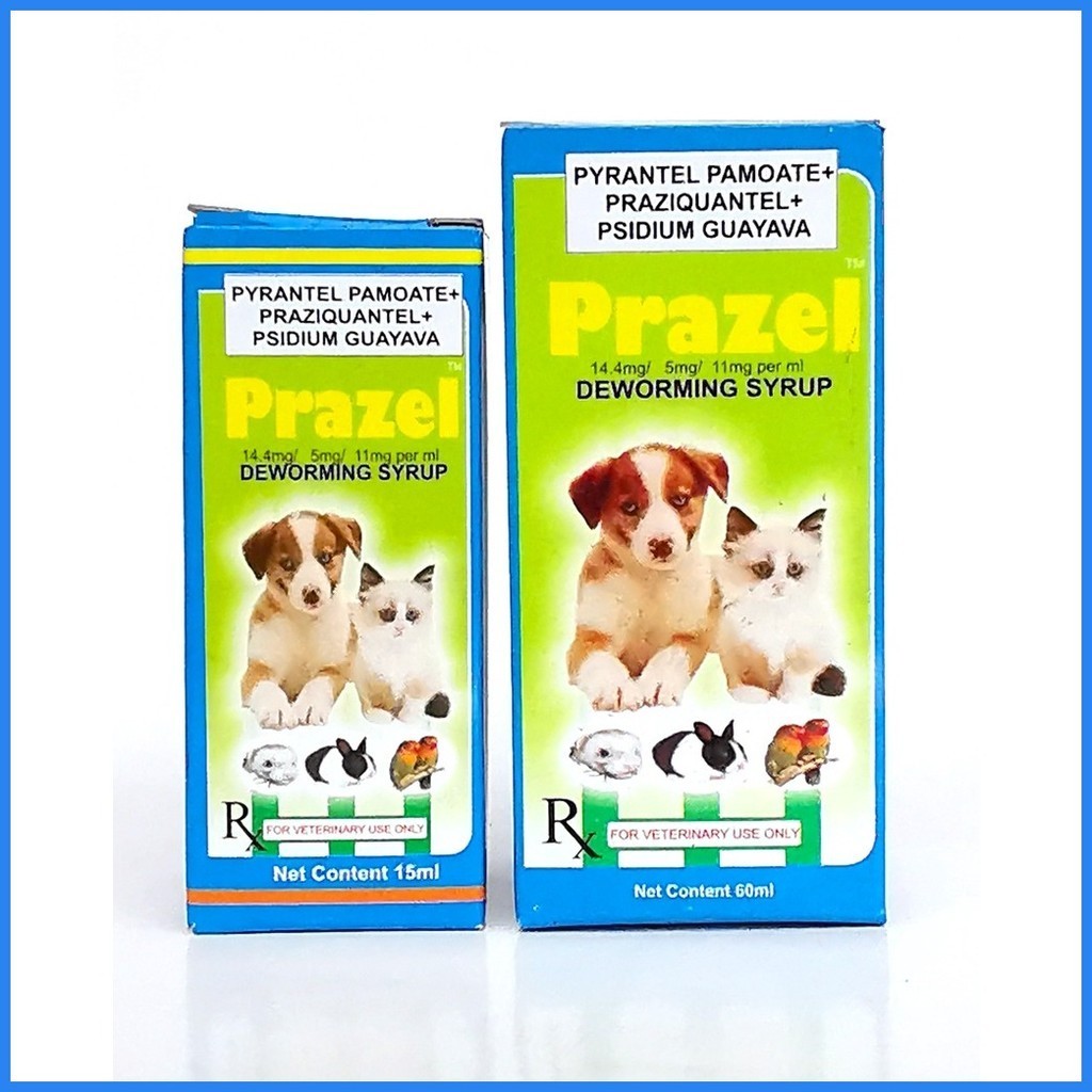 § Prazel Deworming Syrup 15mL/60mL (for Dogs, Cats, Birds, Rodents, and
