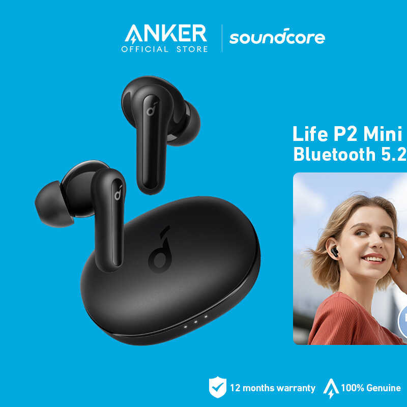 & Soundcore Ni Anker Life P2 Mini TWS Earbuds Bluetooth 5.2 Wireless ...