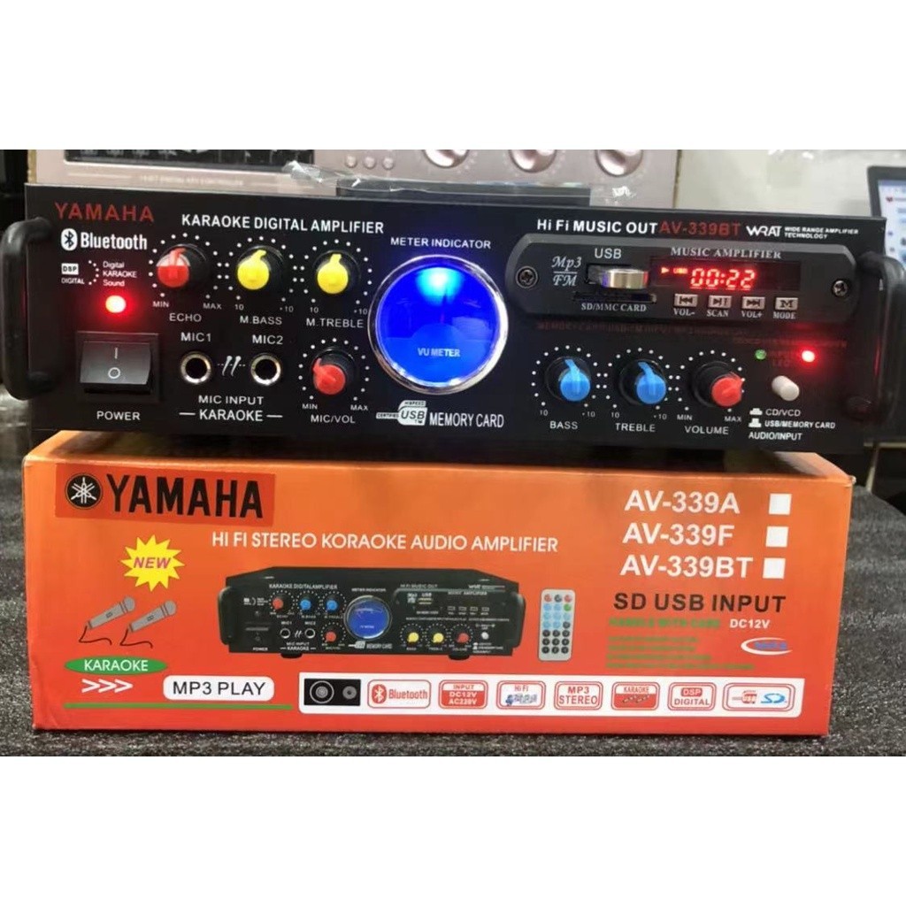 ♂ Lexing AV-339BT AC-DC Hi Fi Stereo Karaoke Audio Amplfier with BT/USB ...