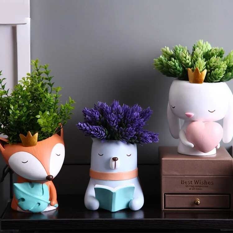 Na European Cute Soro Bear Resin Vase Pag-Aayos Ng Bulaklak Palayok ...