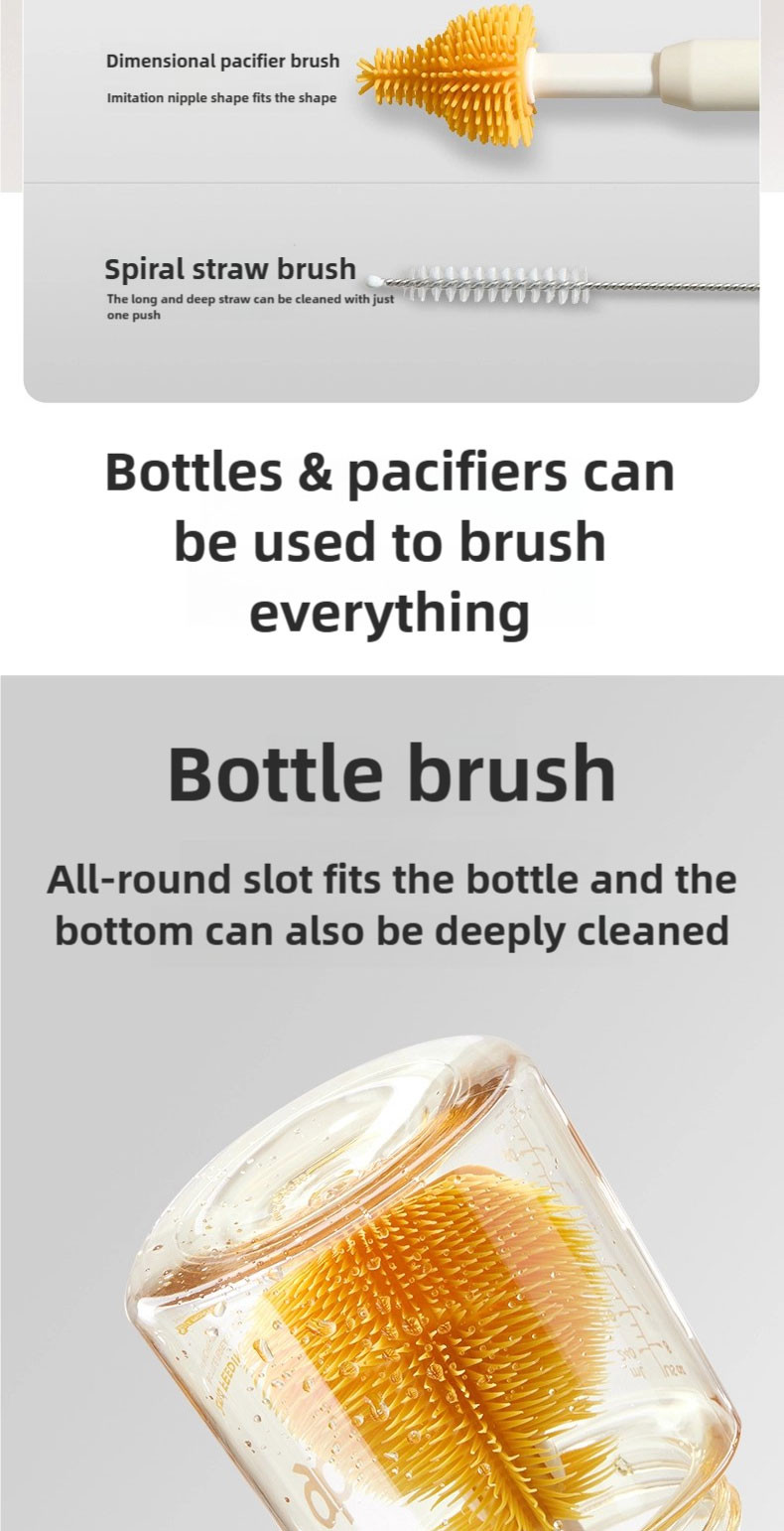 【Local shipping】COD gb 3pc set Newborn Baby Bottle Cleaning Brush Set ...