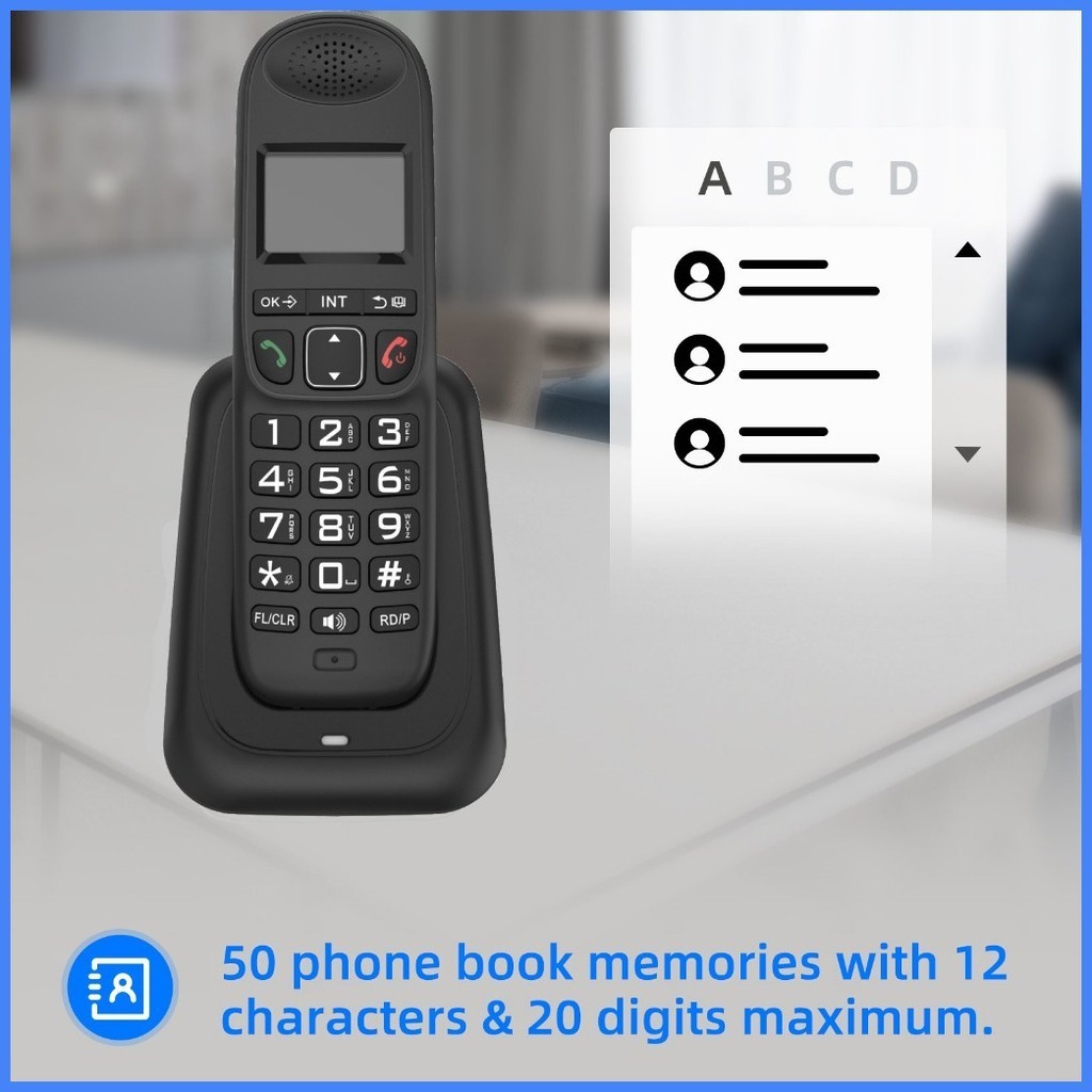 ∈ D1003 Cordless Phone PLDT Landline With Loud Speaker Wireless