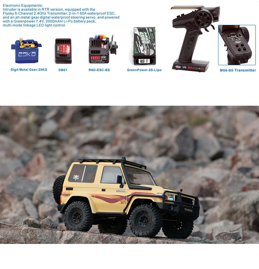 NEW RGT EX86020 INTRUDER LC71 4WD RTR 2.4Ghz 1/10 RC Electric Remote ...