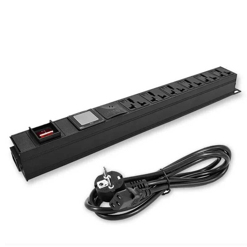 Power Strip PDU Network Cabinet Rack 16A Electric 6 Universal Outlet ...