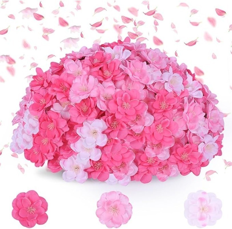 Cherry Blossom Heads 10/20pcs Artificial Fake Silk Cherry Blossom ...