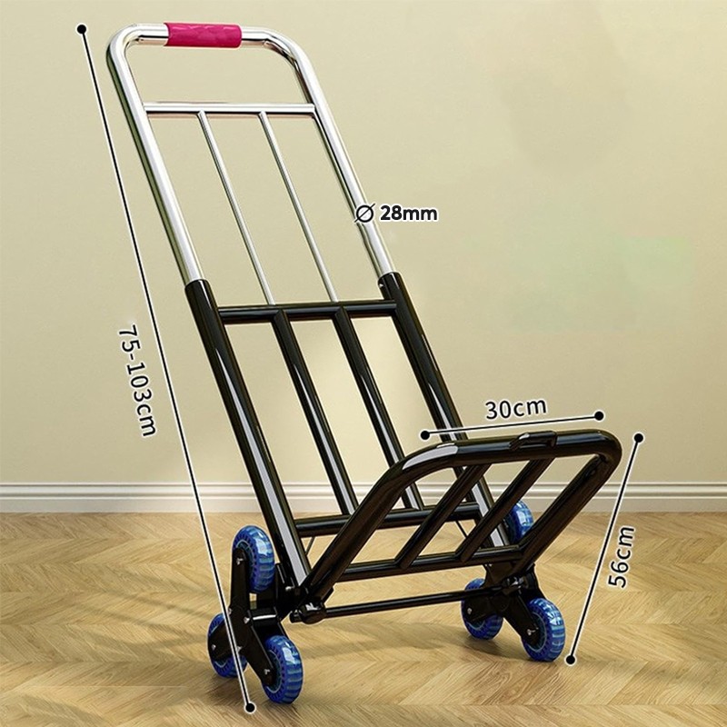 Portable Folding Trolley A handcart with a triangular wheel food ...