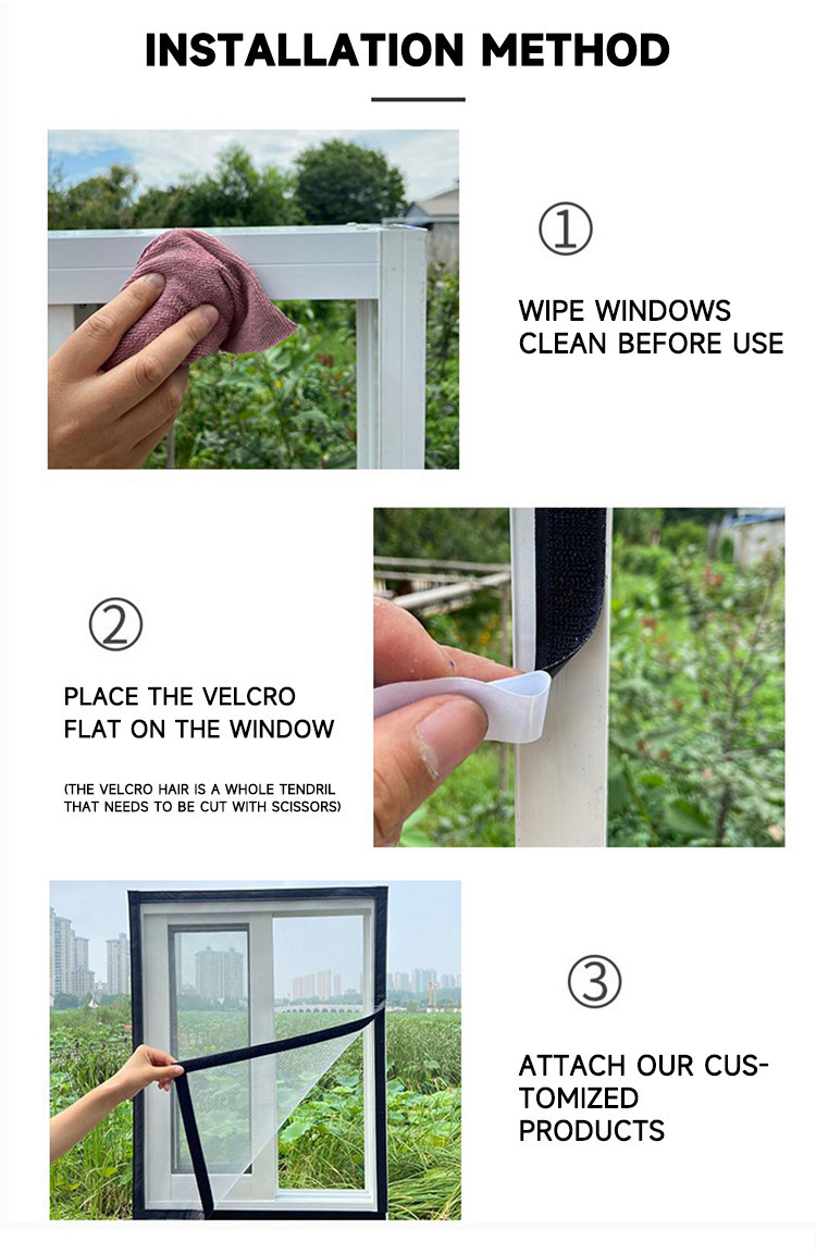 Suez Upgrade Anti Mosquito Net Window Screen Magnetic With Velcro Mesh ...