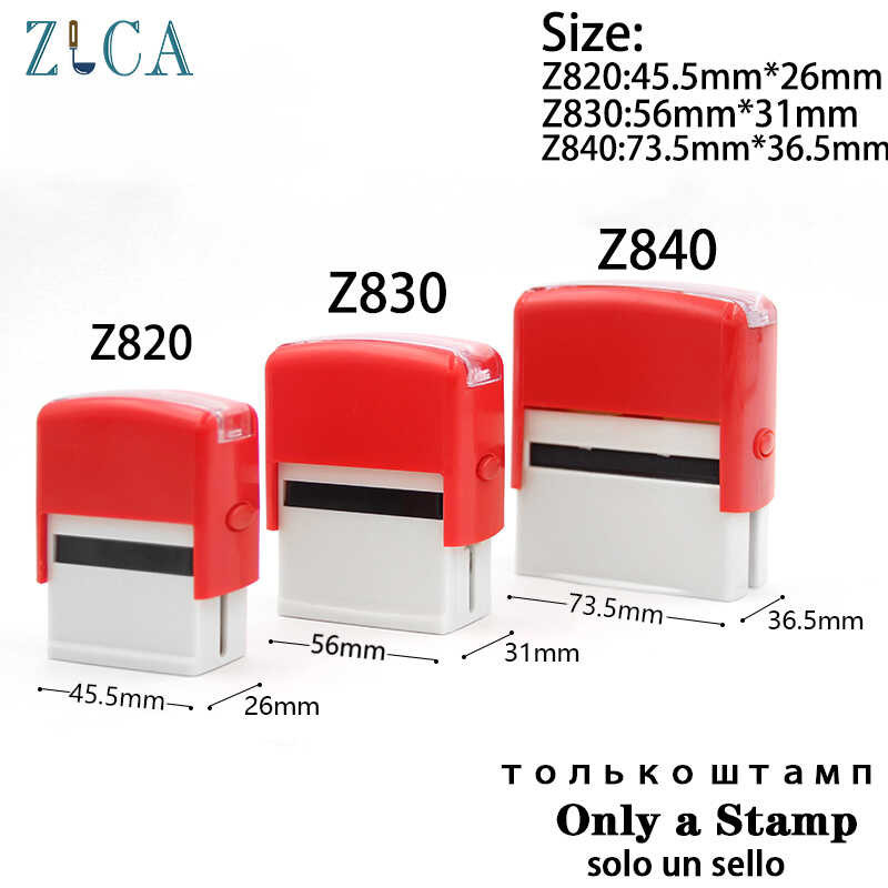 3Size Blank Seal Self-Inking Personalized Business Name Number Address ...