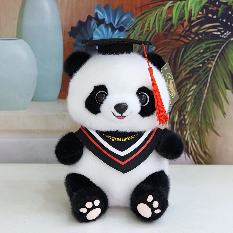 Huggable And Cute Panda Plush Toy Perfect Graduation Gift 27cm Custom ...