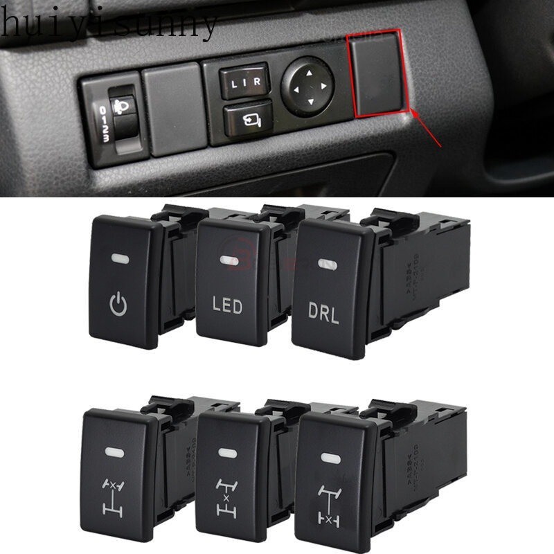 HYS Car Switch Button Power on off LED DRL Button Front Medium Rear ...